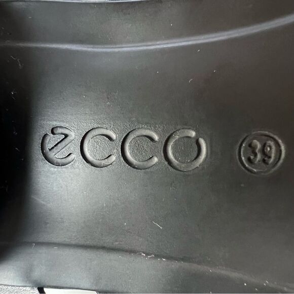 ECCO Designer Slide ii Supple Leather Black Crisscross Slide Sandals SZ 8 - Picture 12 of 15